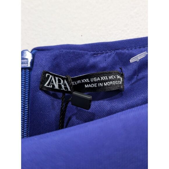 New! ZARA Cutout 3D Rosette Floral Ruched Mini Dress, XXL (US 14) - Picture 15 of 16